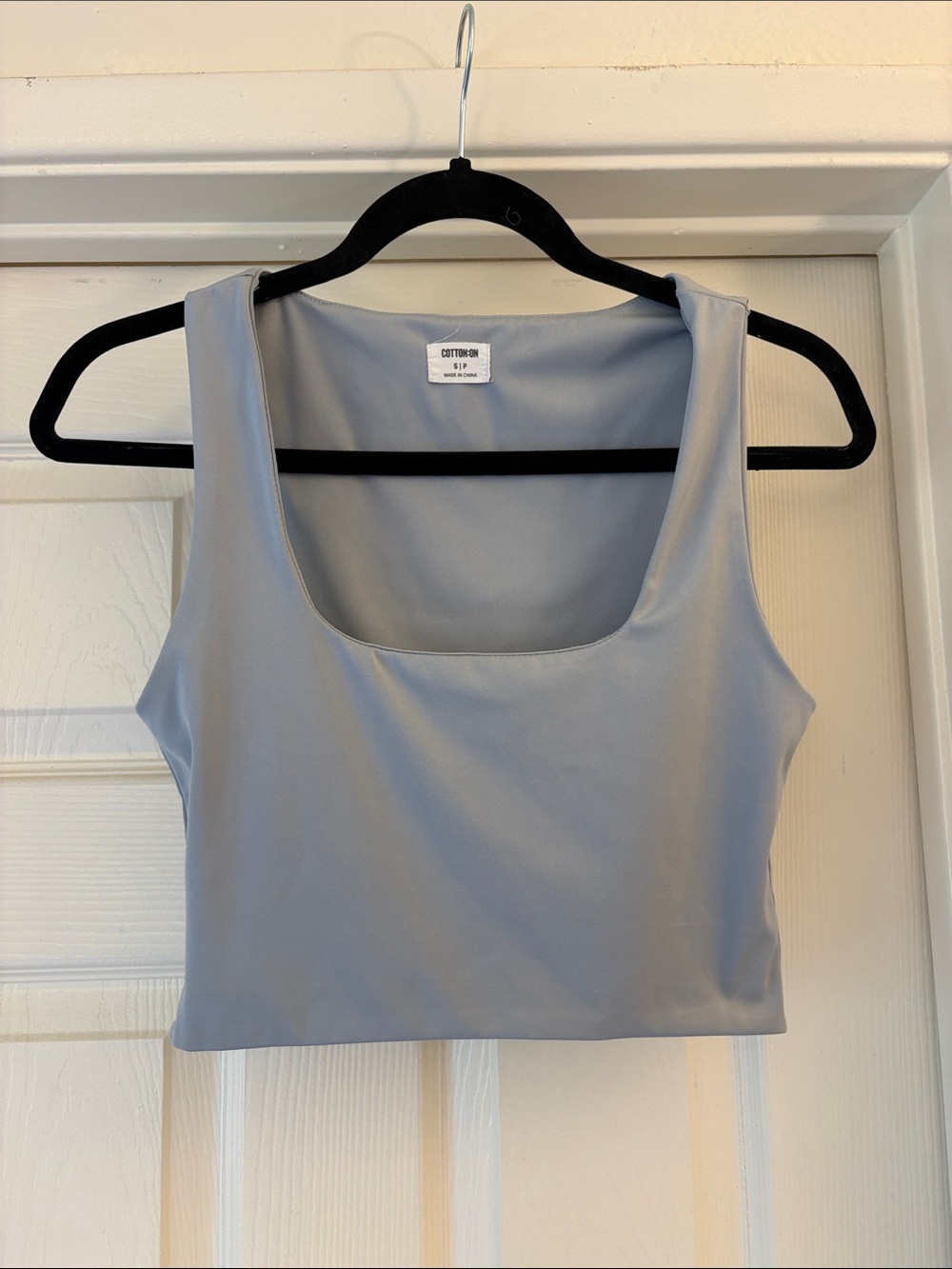 Blue cotton on top